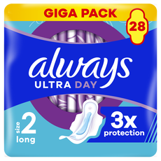 Always Maandverband Ultra Day Long Wings Giga Pack 28 stuks