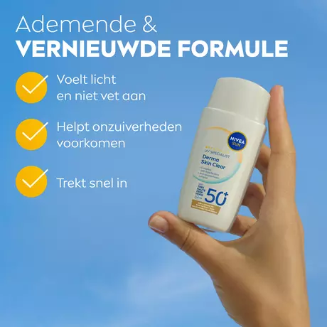 NIVEA SUN UV Face Derma Skin Clear Zonnebrand SPF 50+40 ML