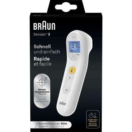 Braun sensian 3 contactloze voorhoofdthermometer