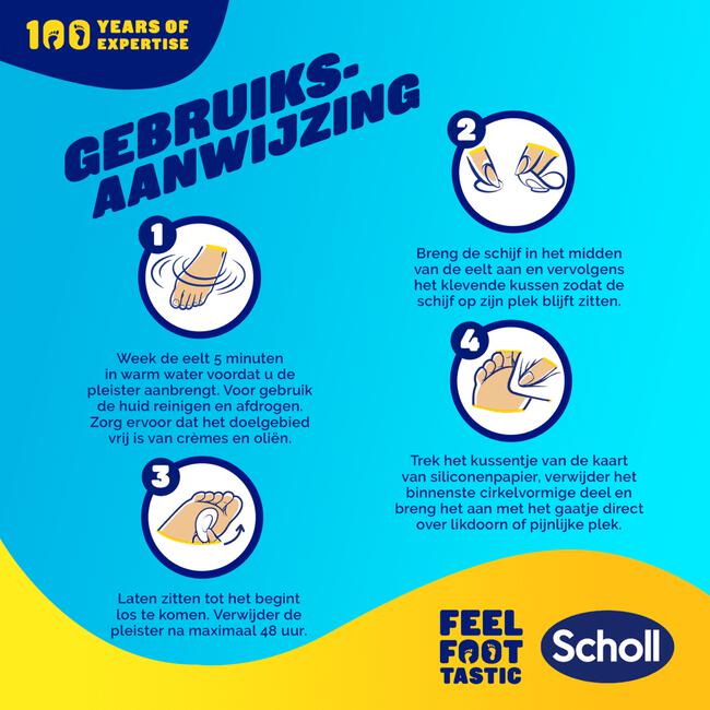 Scholl Eelt Verwijderpleisters 4 stuks