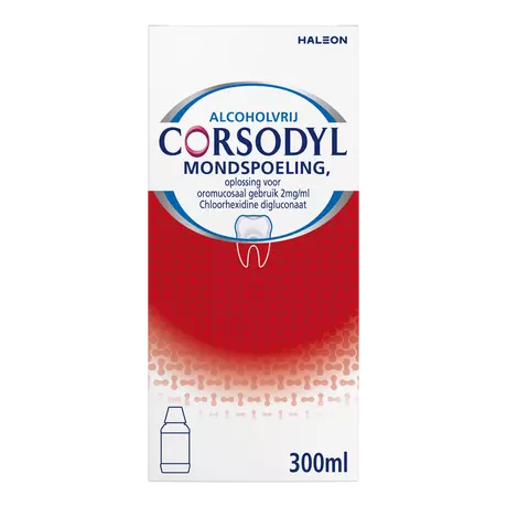 Corsodyl Mondspoeling Kortdurende Toepassing bij Tandvleesontsteking 300 ML