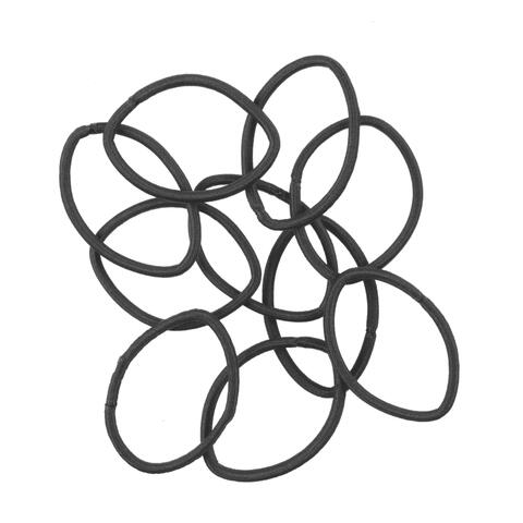 Etos Elastieken Metaalvrij Zwart 10St