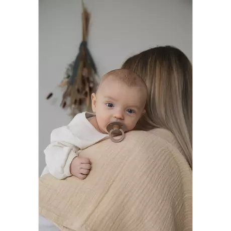 BIBS Colour Fopspeen Rond Latex Maat 2 Ivory/Sand/Vanilla/Dark 4 stuks