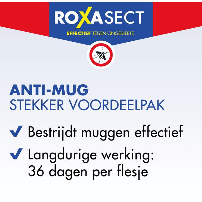Roxasect Muggenstekker Actieverpakking Incl. 2 navullingen