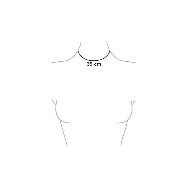 BiSjU Jewellery Ketting met Rond Open Slot en Parel Gold Plated - SS