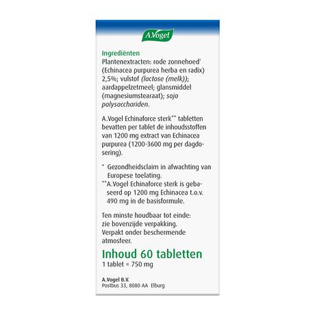A.Vogel Echinaforce Sterk 60 tabletten