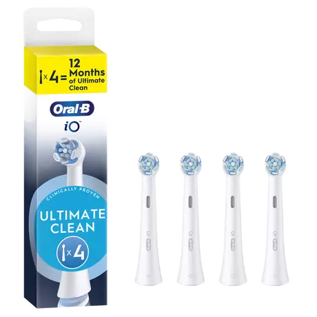 Oral-B iO Ultimate Clean Opzetborstels Wit 4 Stuks
