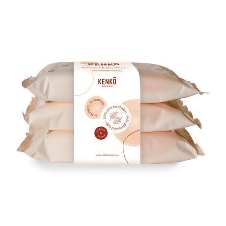 Kenkô Natural Billendoekjes 3-Pack 3x54 stuks