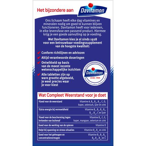 Davitamon Compleet Weerstand Vitamine C&D Bosvruchten 60 kauwtabl