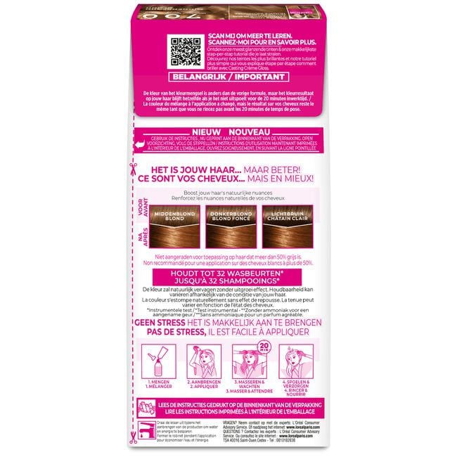 L'Oréal Paris Casting Crème Gloss Haarverf 700 Mocha Mania Middenblond