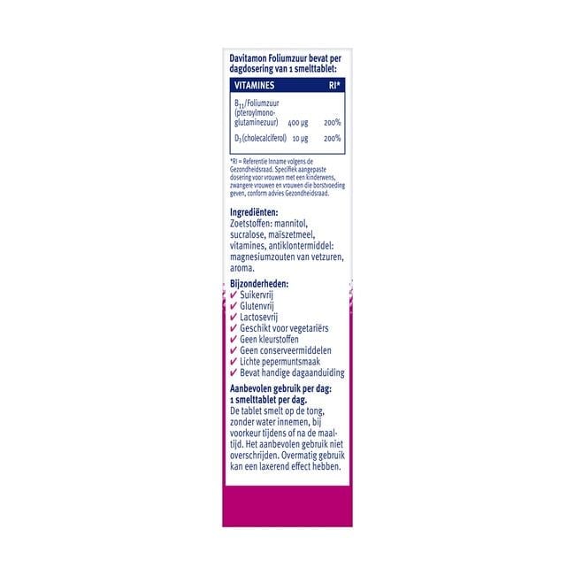 Davitamon Foliumzuur met vitamine D - Zwanger