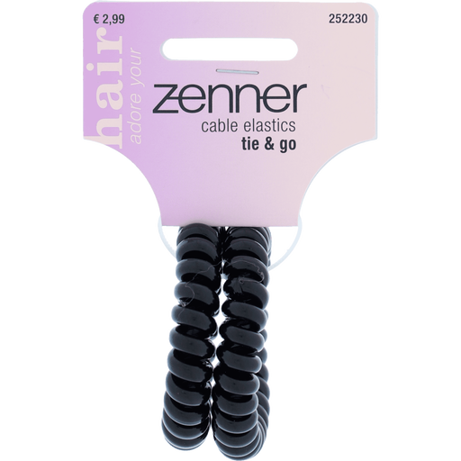 Zenner Haarelastiek Cable Zwart 2 stuks