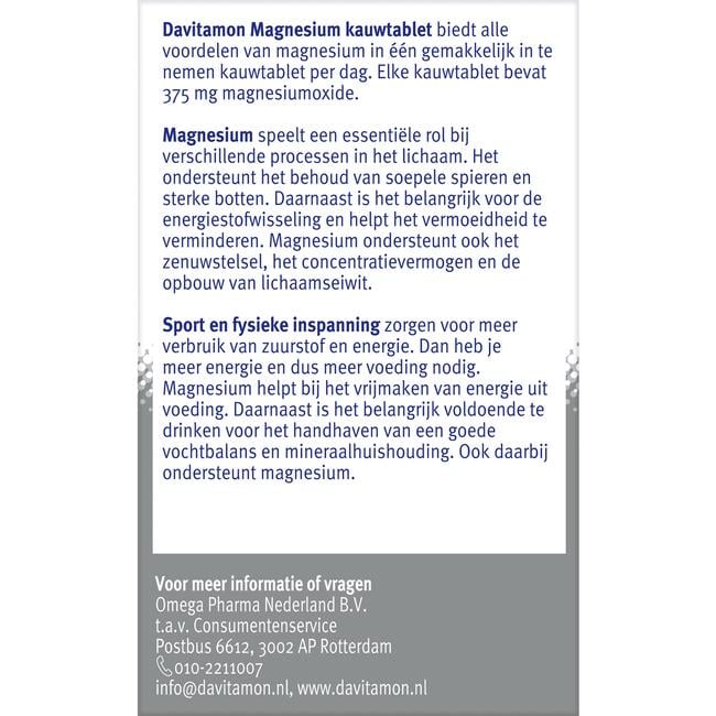 Davitamon Magnesium Pepermunt 60 stuks