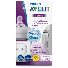 Philips Avent Natural Babyfles Glas 0 M+ SCF051/17 120 ML