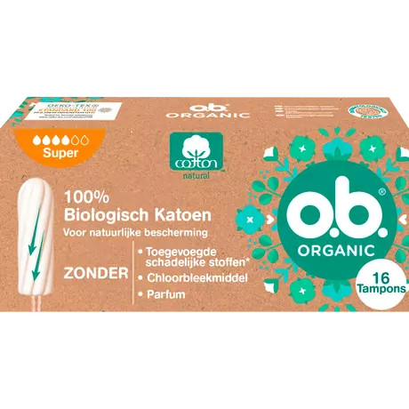 o.b.® Organic Cotton Tampons  Super 16 stuks