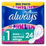 Always Platinum Normal (Maat 1) Maandverband Met Vleugels 24