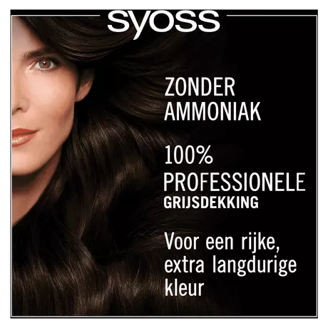 Syoss Oleo Intense Permanente Haarkleuring 2-10 Bruinzwart/Châtain Noir 115 ML