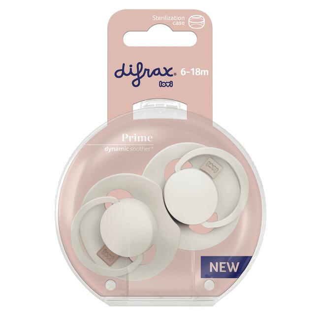 Difrax LOVI Prime fopspeen 6-18 M Coconut/Ivory