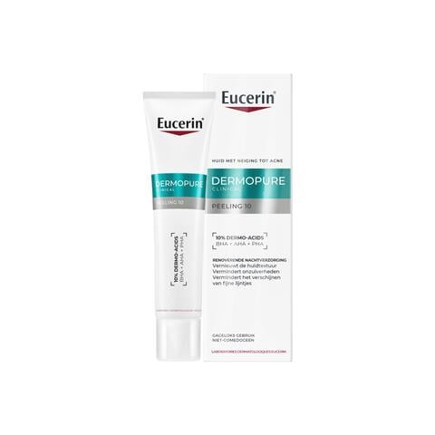 Eucerin DERMOPURE CLINICAL Peeling 10 Nachtverzorging Gevoelige Huid 40 ML