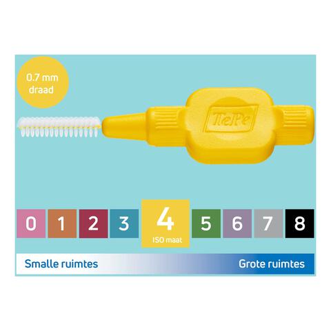 TePe Interdentale Ragers Original Geel&nbsp;ISO maat 4 – 0,7 mm (6 stuks)