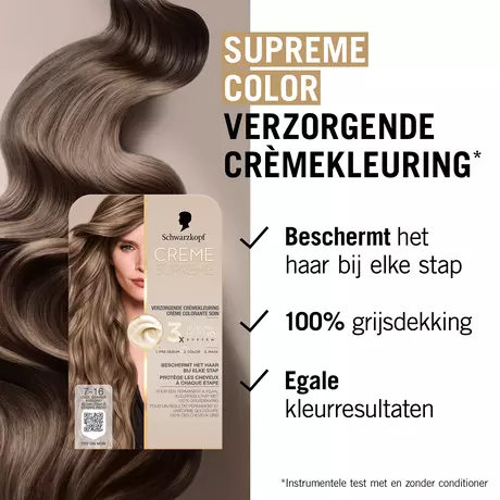 Schwarzkopf Creme Supreme Haarkleuring 7-16 Cool As Donkerblond