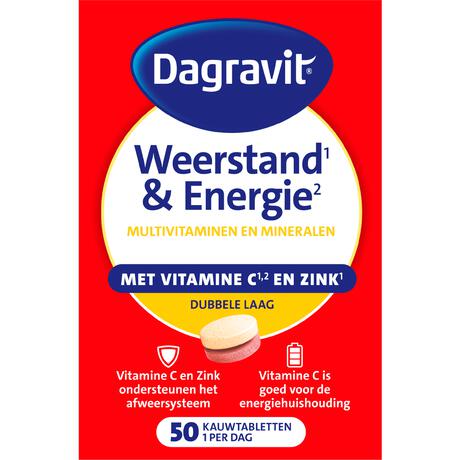 Dagravit Totaal 30 Weerstand & Energie 50 kauwtabletten