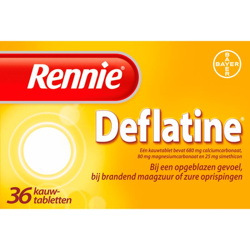 Rennie Deflatine Opgeblazen Gevoel Of Winderigheid Kauwtabletten 36 stuks