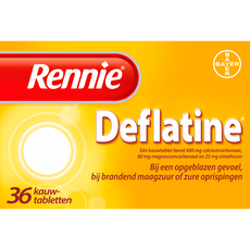 Rennie Deflatine Kauwtabletten Bij Opgeblazen Gevoel Of Winderigheid 36 Stuks