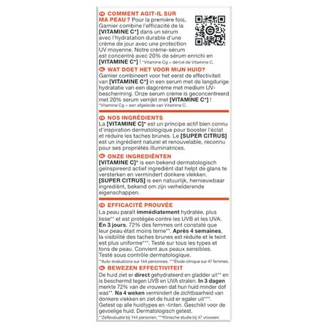 Garnier SkinActive Serum Cream Vitamine C SPF 25 50 ML