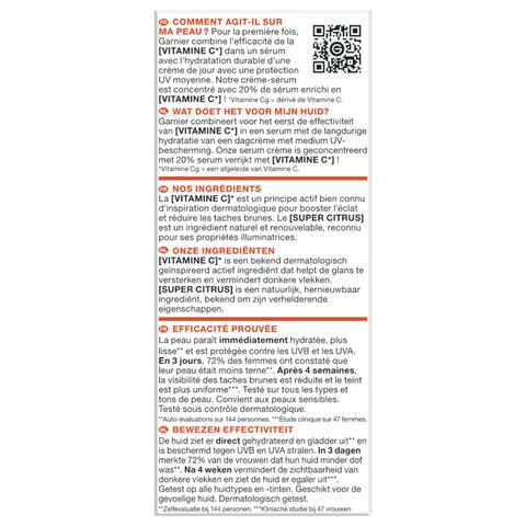 Garnier SkinActive Serum Cream Vitamine C SPF 25 50 ML