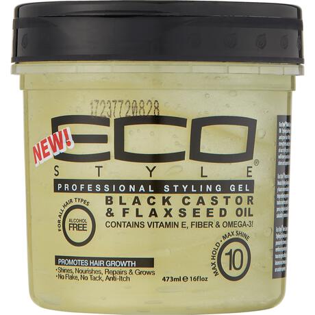 Eco Black Castor Flaxseed Styling Gel 473 ML