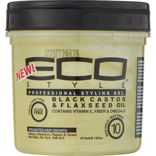 Eco Black Castor Flaxseed Styling Gel 473 ML