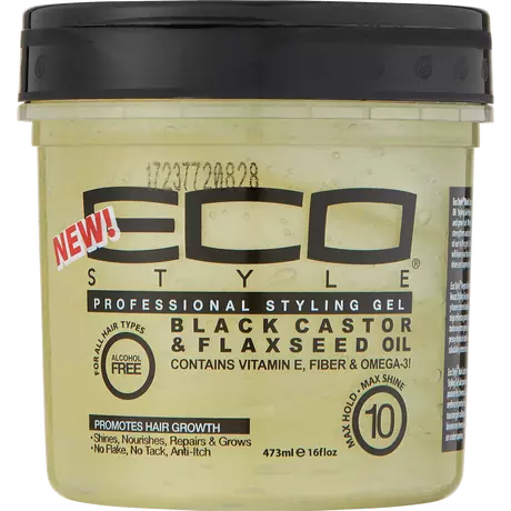 Eco Black Castor Flaxseed Styling Gel 473 ML