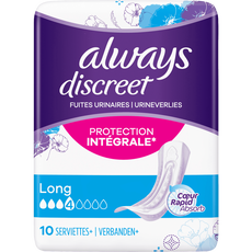 Always Discreet Verband Voor Urineverlies Dames Plus Long x10