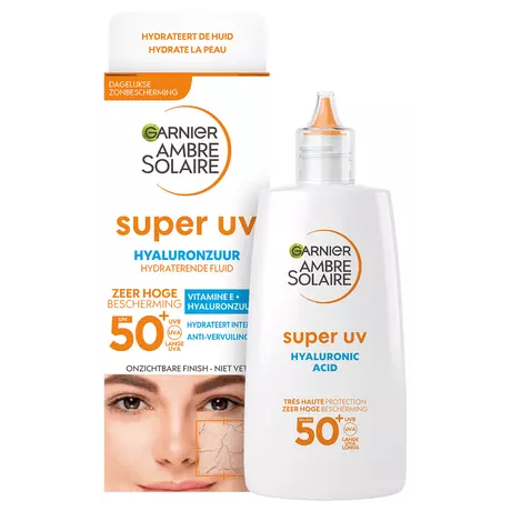 Garnier Ambre Solaire Super UV Hyaluronzuur Hydraterende Fluid SPF50+ 40 ML