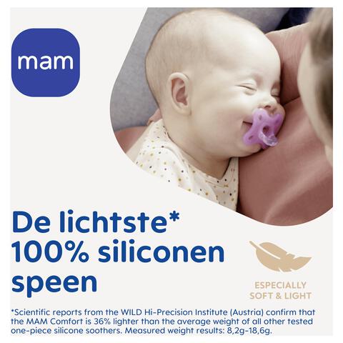 MAM Comfort Fopspenen 0-3 maanden Pink 2 stuks