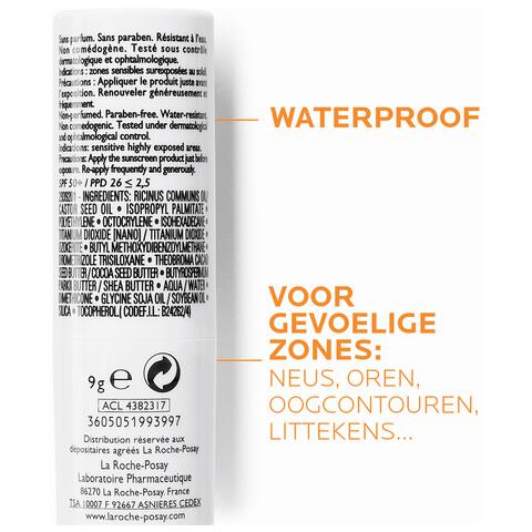 La Roche-Posay Anthelios Zonnebrand Stick Gevoelige Zones SPF50+