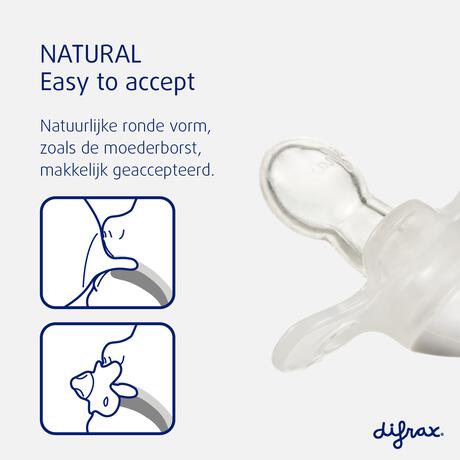 Difrax Fopspeen Natural 12M+ Se Rose Quartz
