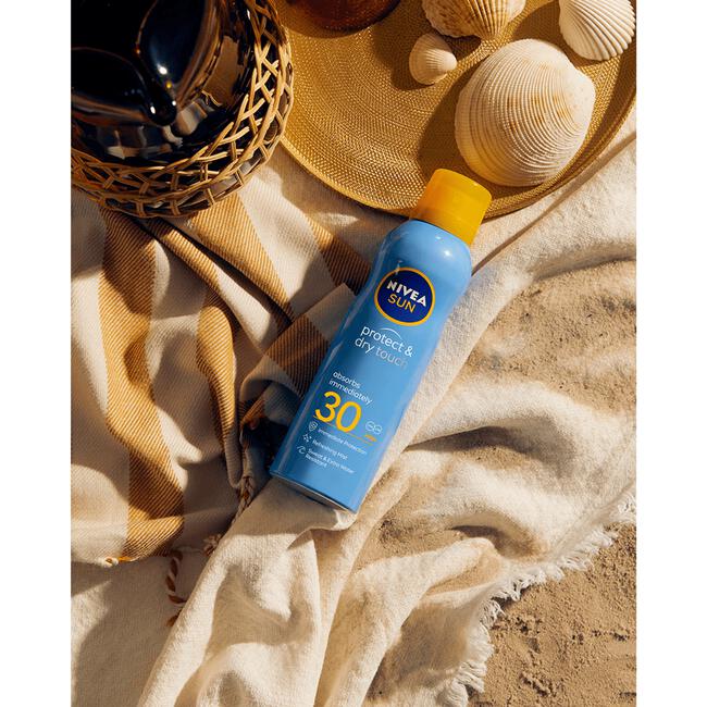 NIVEA SUN Zonnebrand Protect & Dry Touch Vernevelende Spray SPF 30 200 ML