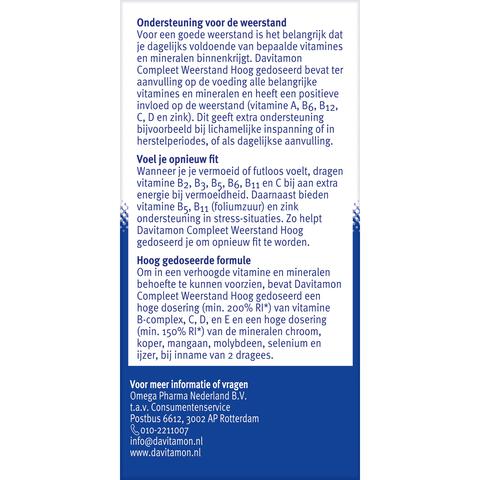Davitamon Compleet Weerstand Forte Met Vitamine  C & D dragees