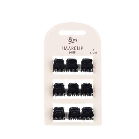 Etos Haarklem Mini Zwart 9St
