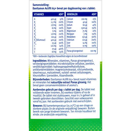 Davitamon Actifit 65+ Multivitamine 70 Stuks