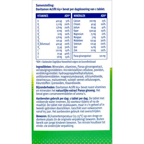 Davitamon Actifit 65+ Multivitamine 70 Stuks