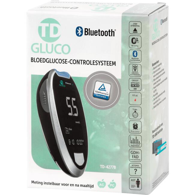 Ht One TD Gluco Bluetooth Bloedglucose Meter Startpakket