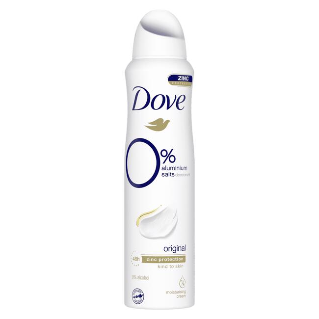 Dove Original 0% Anti-Transpirant Deodorant Spray 150 ML