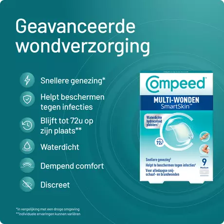 Compeed smartskin Multiwond medium 10 st
