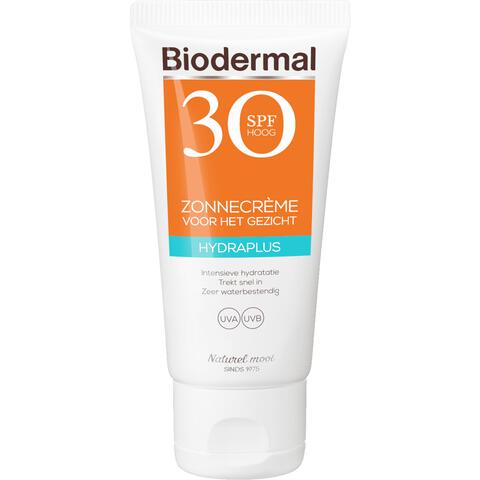 Biodermal Hydra Plus Zonnecrème Gezicht SPF30 50 ML