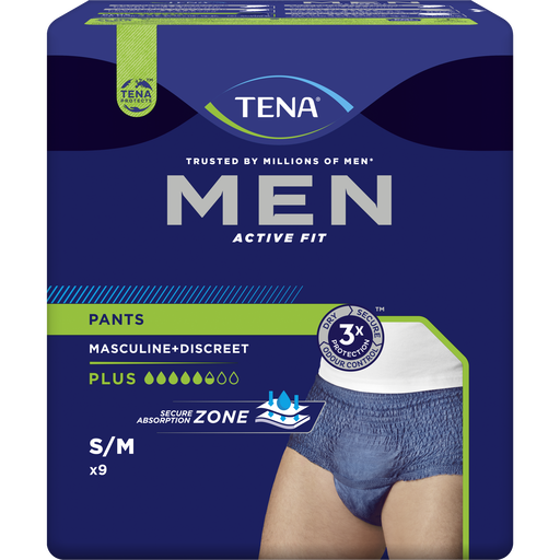 TENA Men Active Fit Incontinentiebroekjes S/M 9 stuks