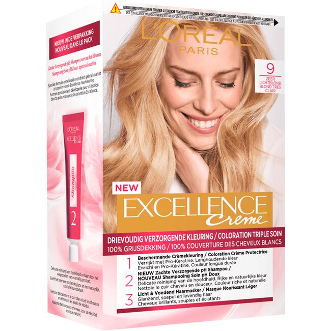 L'Oréal Paris Excellence Crème Verzorgende Crèmekleuring 9 Zeer Licht Blond