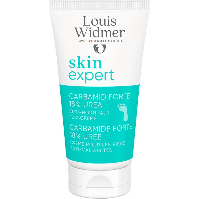 Louis Widmer Skinexpert Carbamide Forte 18 % Ureum Voetencrème Tegen Eelt Zonder Parfum 50 ML